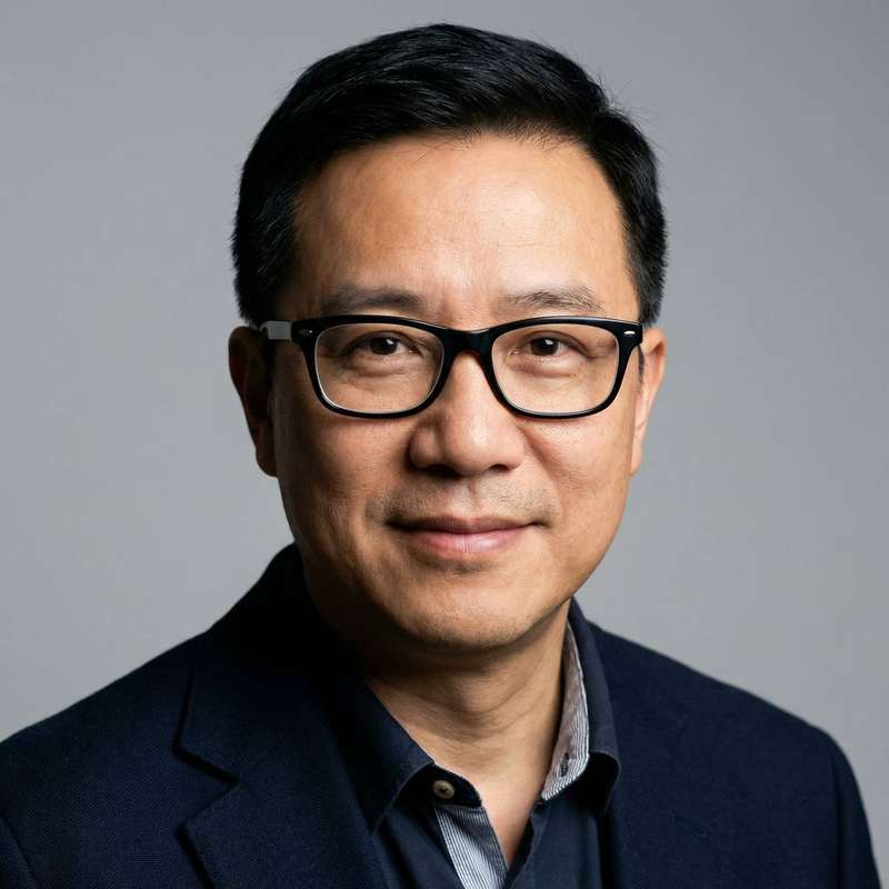 落地窗前影视导演陈明远