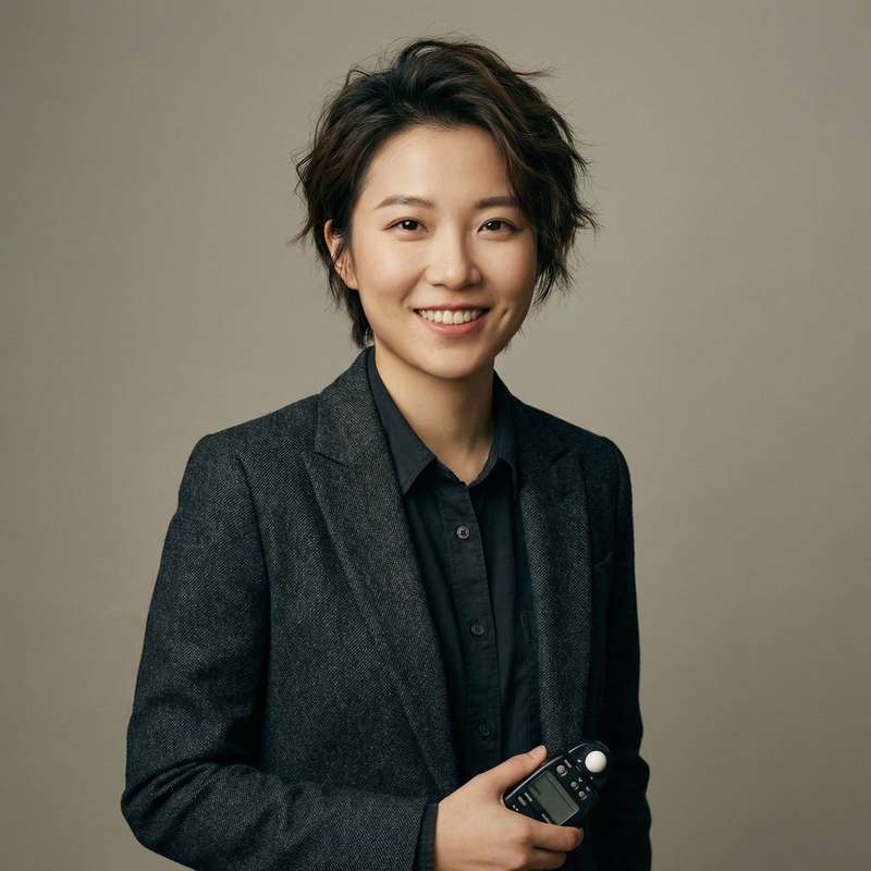 落地窗前摄影师林雨桐